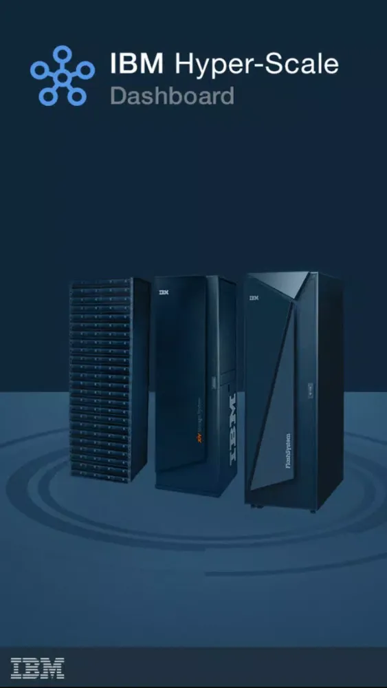 Tangkapan skrin IBM Hyper-Scale Dashboard Universal App