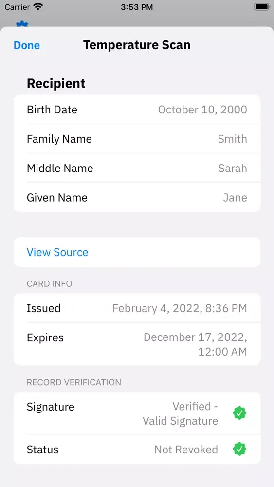 تصاویر IBM Digital Health Pass Wallet