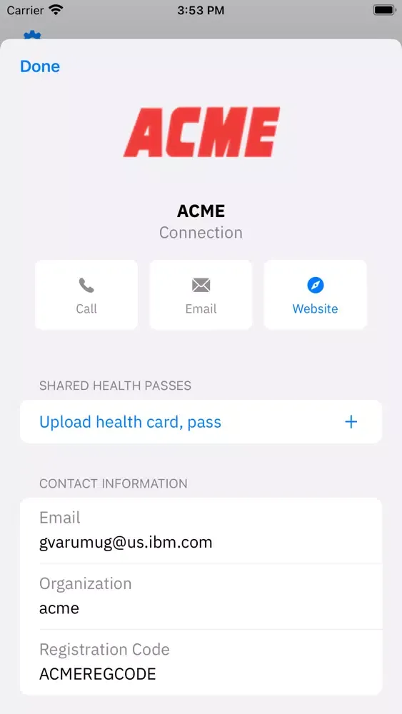 تصاویر IBM Digital Health Pass Wallet