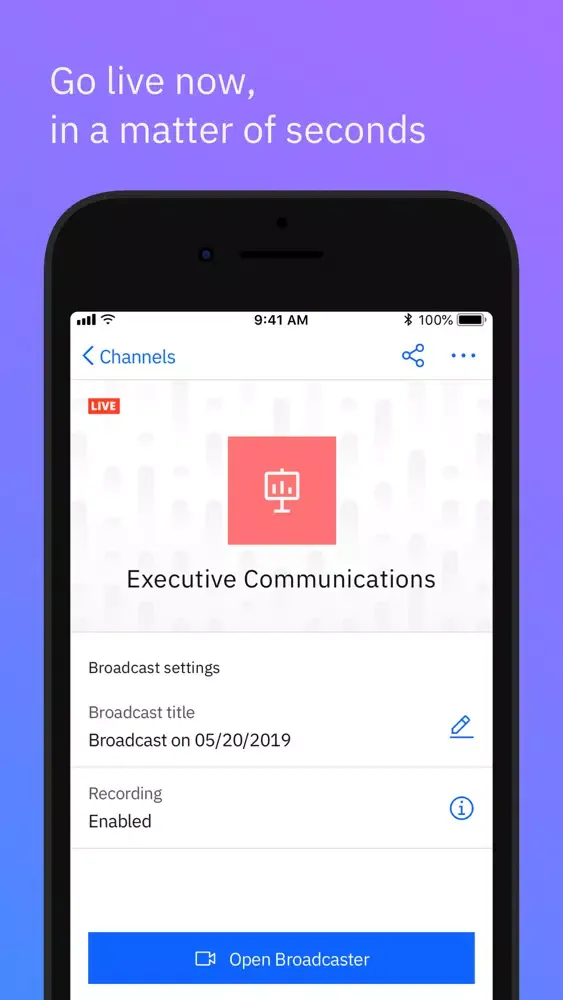 Скриншоты IBM Video Streaming