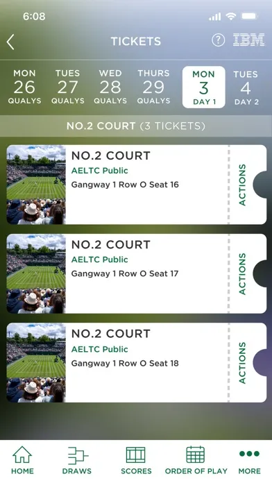 Ảnh chụp màn hình của Wimbledon 2024