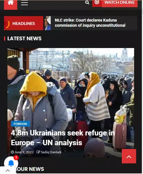 Tangkapan layar Aluta News