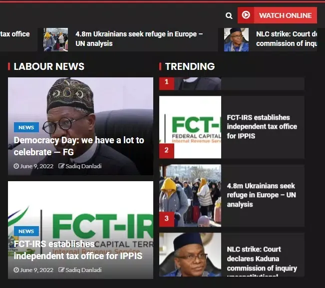 Tangkapan layar Aluta News