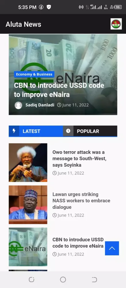 Tangkapan layar Aluta News