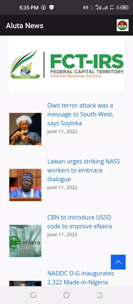 Tangkapan layar Aluta News