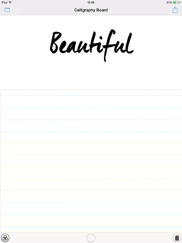 Tangkapan skrin Calligraphy Practice Board iPad 