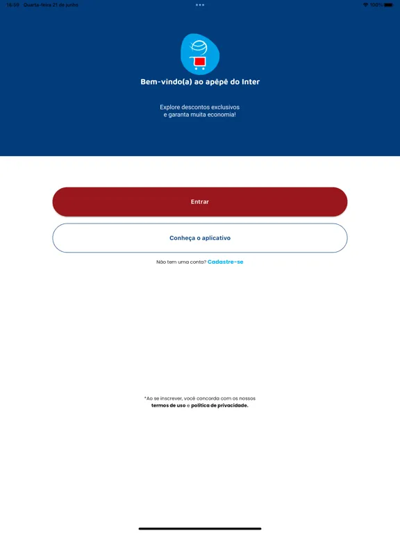 Capturas de pantalla de App do Inter iPad 