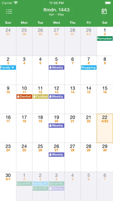 Capturas de tela do Hijri Calendar & Prayer Times
