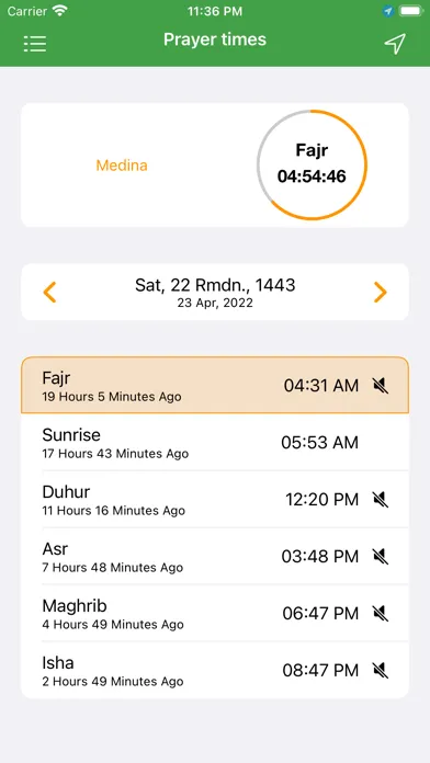 Capturas de tela do Hijri Calendar & Prayer Times