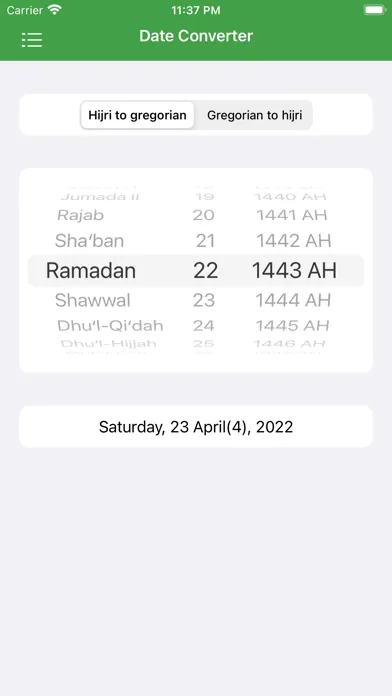 Capturas de tela do Hijri Calendar & Prayer Times
