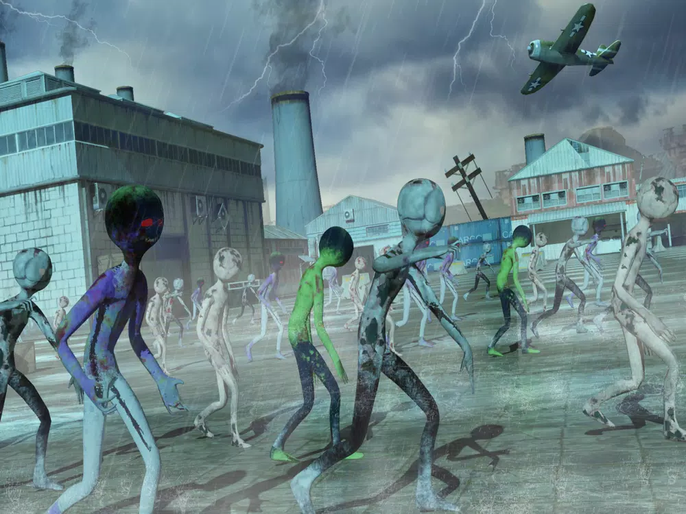 Captures d'écran de Stickman City Zombie Slayer iPad 