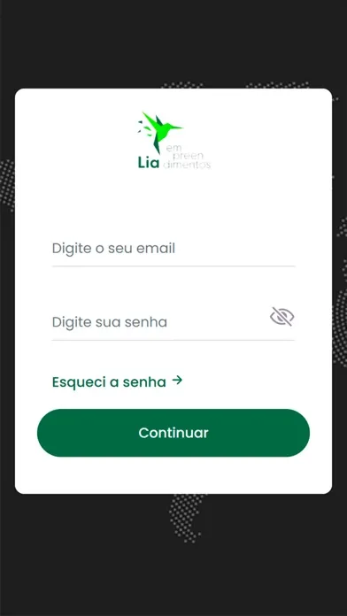 Tangkapan skrin Área do Cliente - Lia Emp