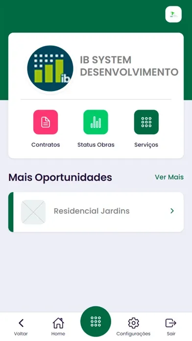 Tangkapan skrin Área do Cliente - Lia Emp