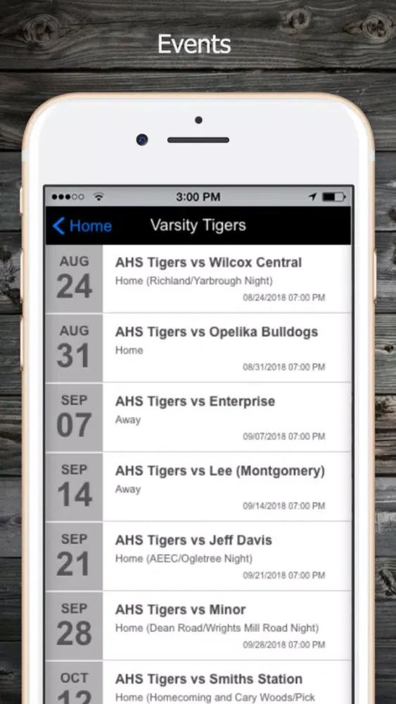 Auburn High Tiger Football Screenshots