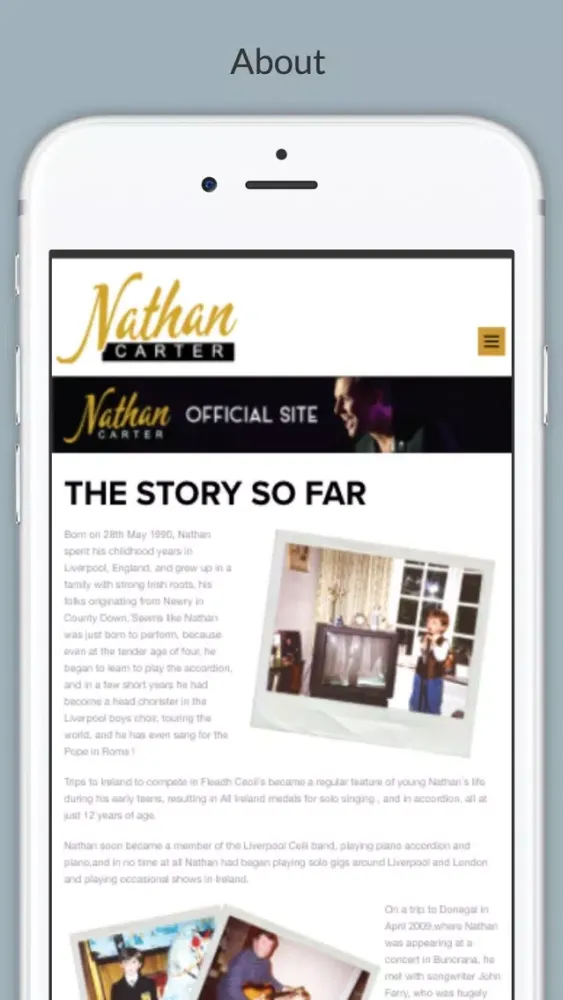 Zrzuty ekranu Nathan Carter App
