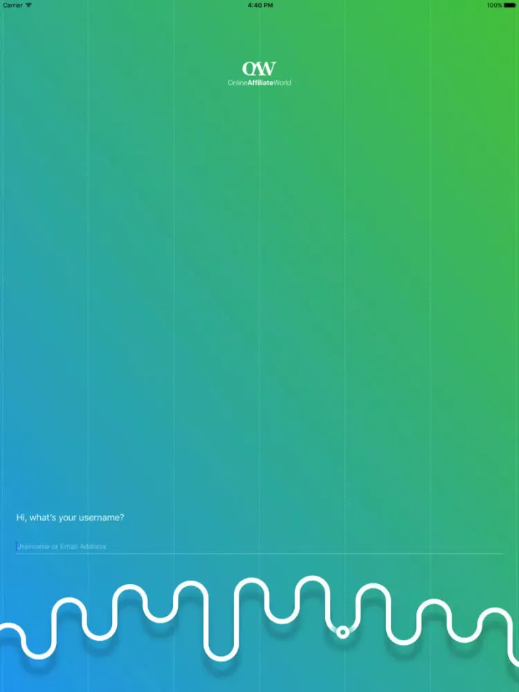 ภาพหน้าจอของ OAW iPad 