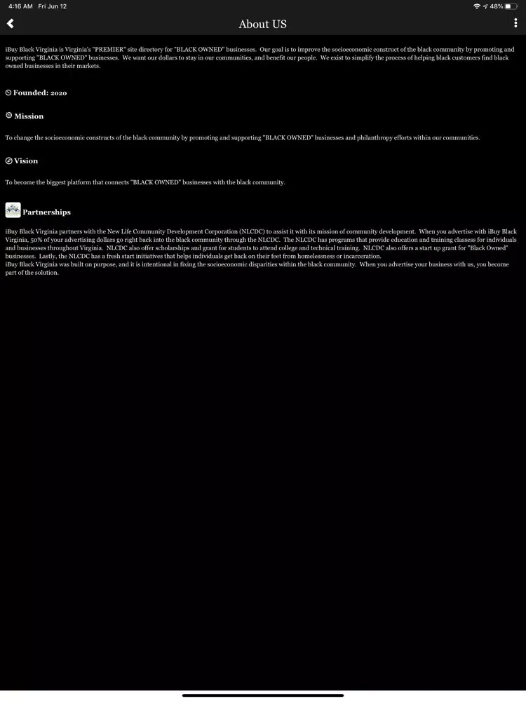 Capturas de pantalla de iBuy Black Virginia iPad 