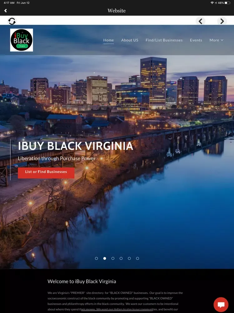 Capturas de pantalla de iBuy Black Virginia iPad 