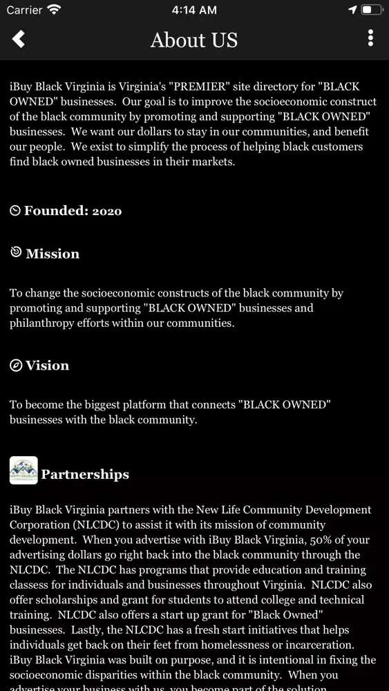 Capturas de pantalla de iBuy Black Virginia