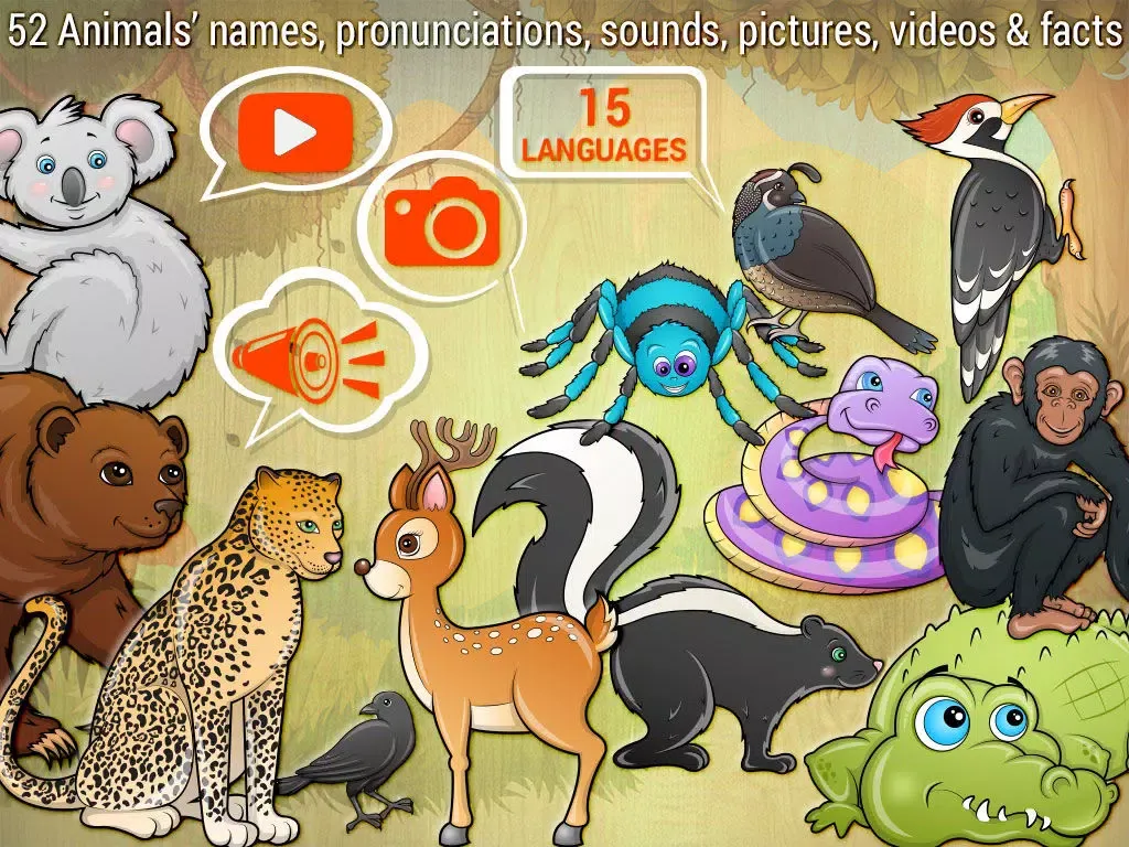 Animals puzzle game for preschool kids - learn words and sounds iPad  Ekran Görüntüleri