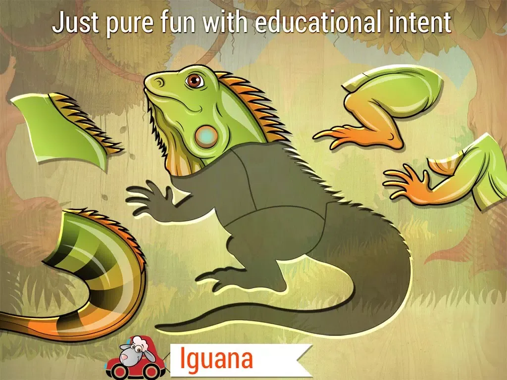 Animals puzzle game for preschool kids - learn words and sounds iPad  Ekran Görüntüleri