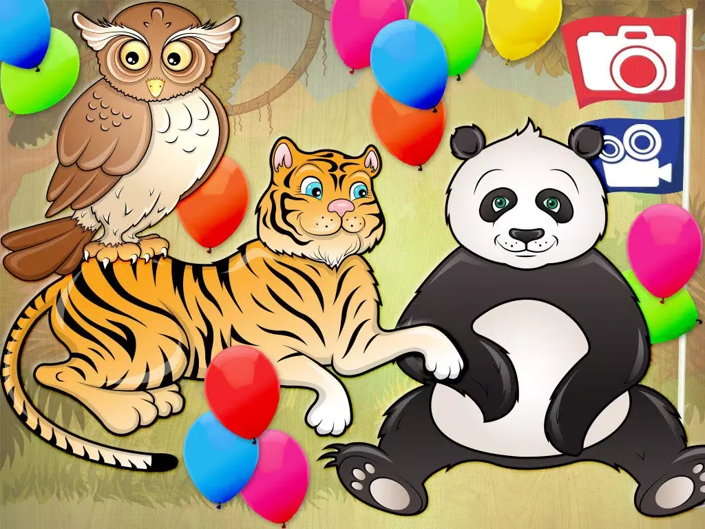 Animals puzzle game for preschool kids - learn words and sounds iPad  Ekran Görüntüleri