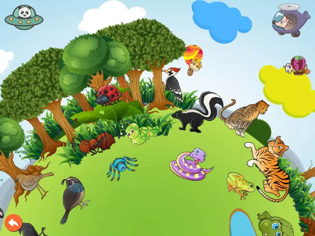 Animals puzzle game for preschool kids - learn words and sounds iPad  Ekran Görüntüleri