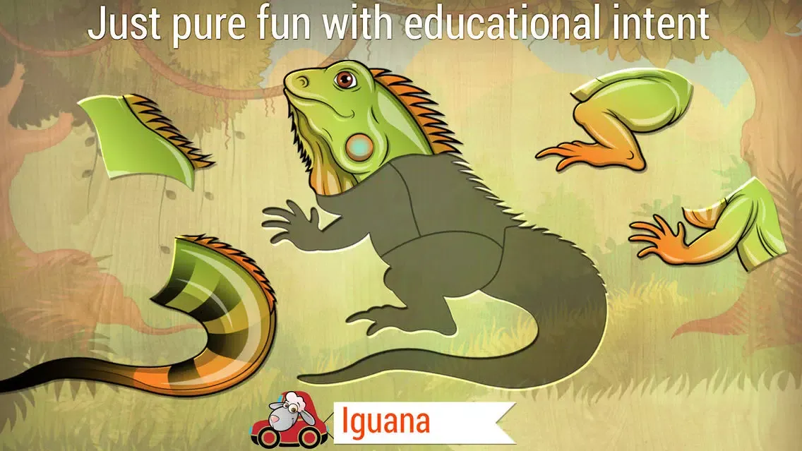 Animals puzzle game for preschool kids - learn words and sounds Ekran Görüntüleri