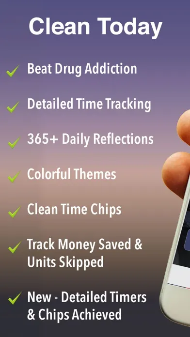 Capturas de tela do Clean Today -  Drug Free Life
