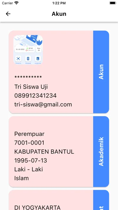 ภาพหน้าจอของ Presensi siswa IC