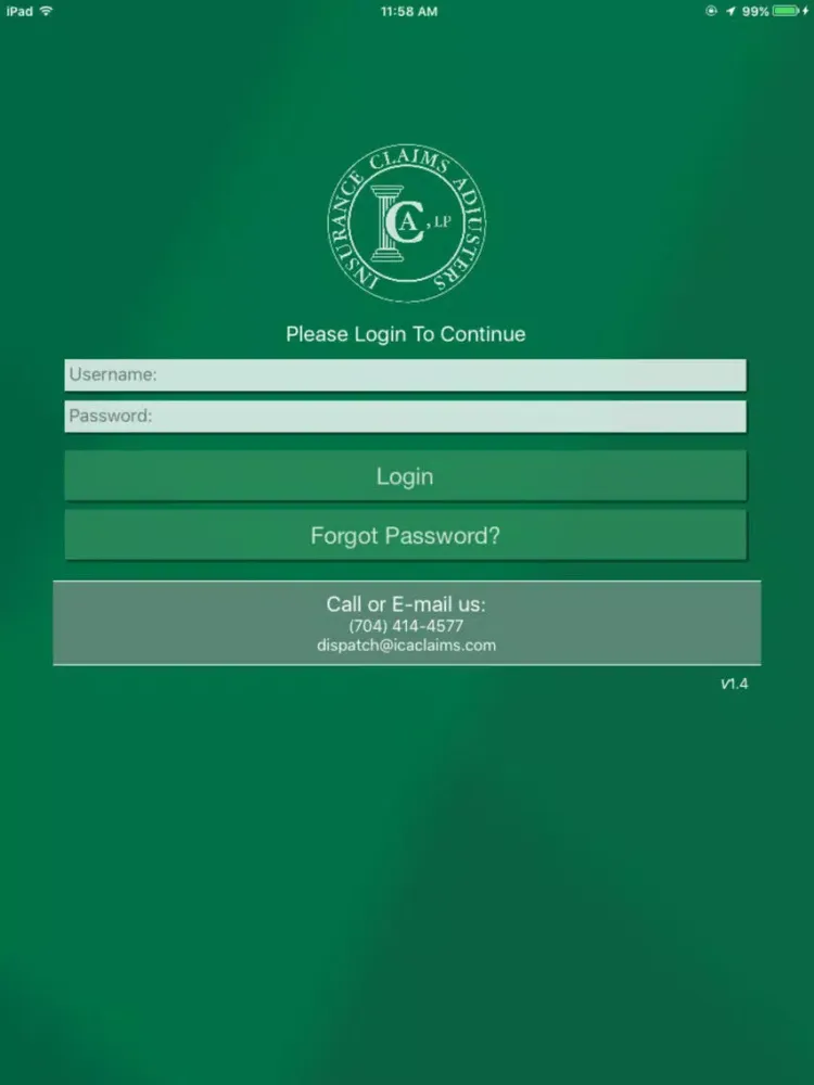ICA Mobile Claims iPad  স্ক্রিনশট