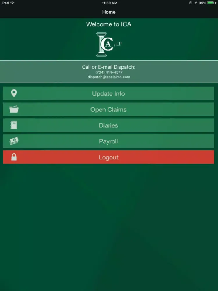 ICA Mobile Claims iPad  স্ক্রিনশট
