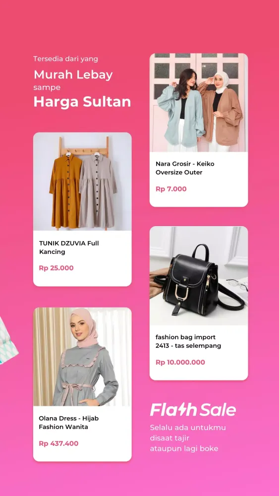 Flashsale: Diskon Baju, Celana应用截图