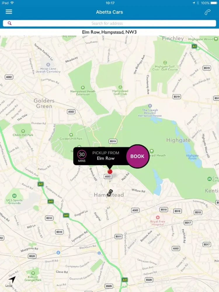 Abetta Cars - London iPad  স্ক্রিনশট