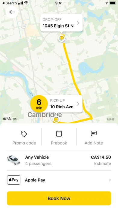 Captures d'écran de Golden Triangle Taxi Cambridge