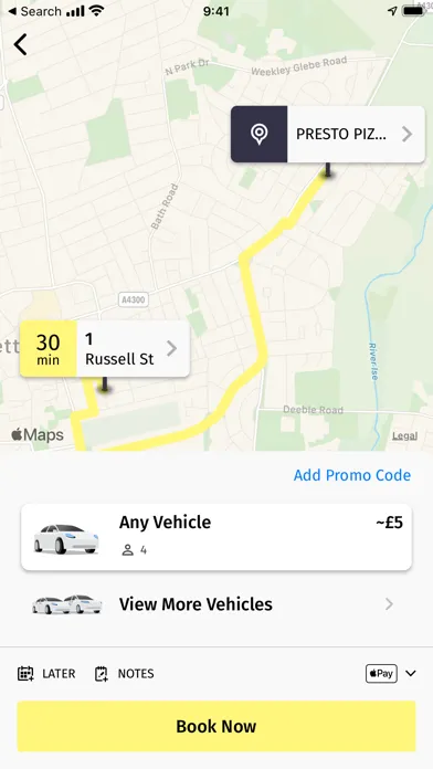 Zrzuty ekranu KLM Taxis