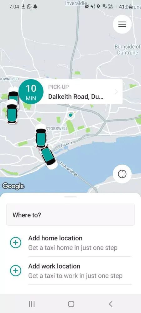 Capturas de tela do Tele Taxis Dundee