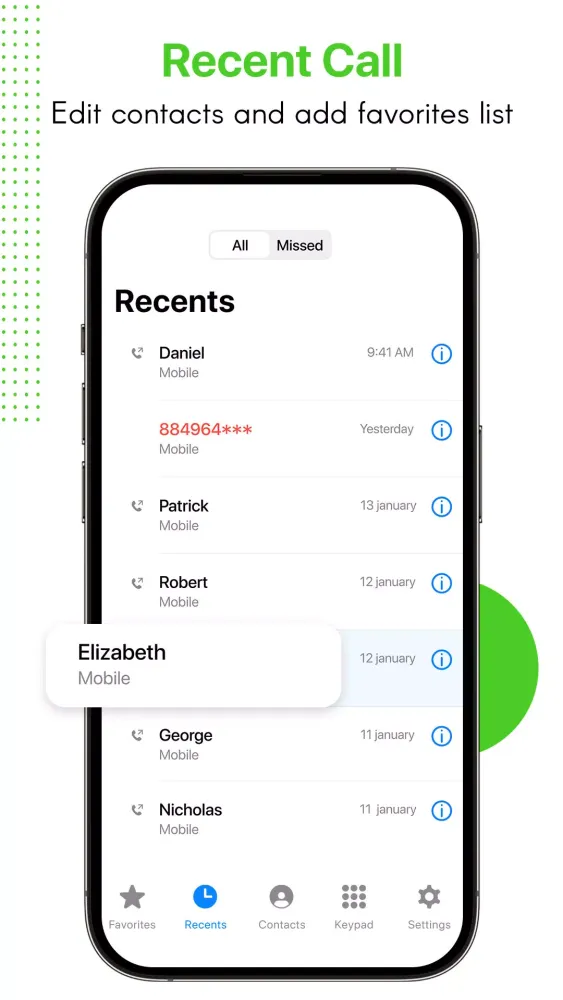 iCaller: iOS Dialer Phone Call Screenshots
