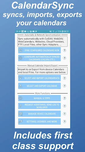Ảnh chụp màn hình của CalendarSync - trial