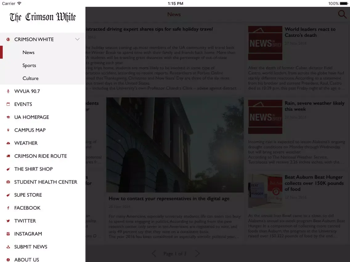 The Crimson White iPad  Screenshots