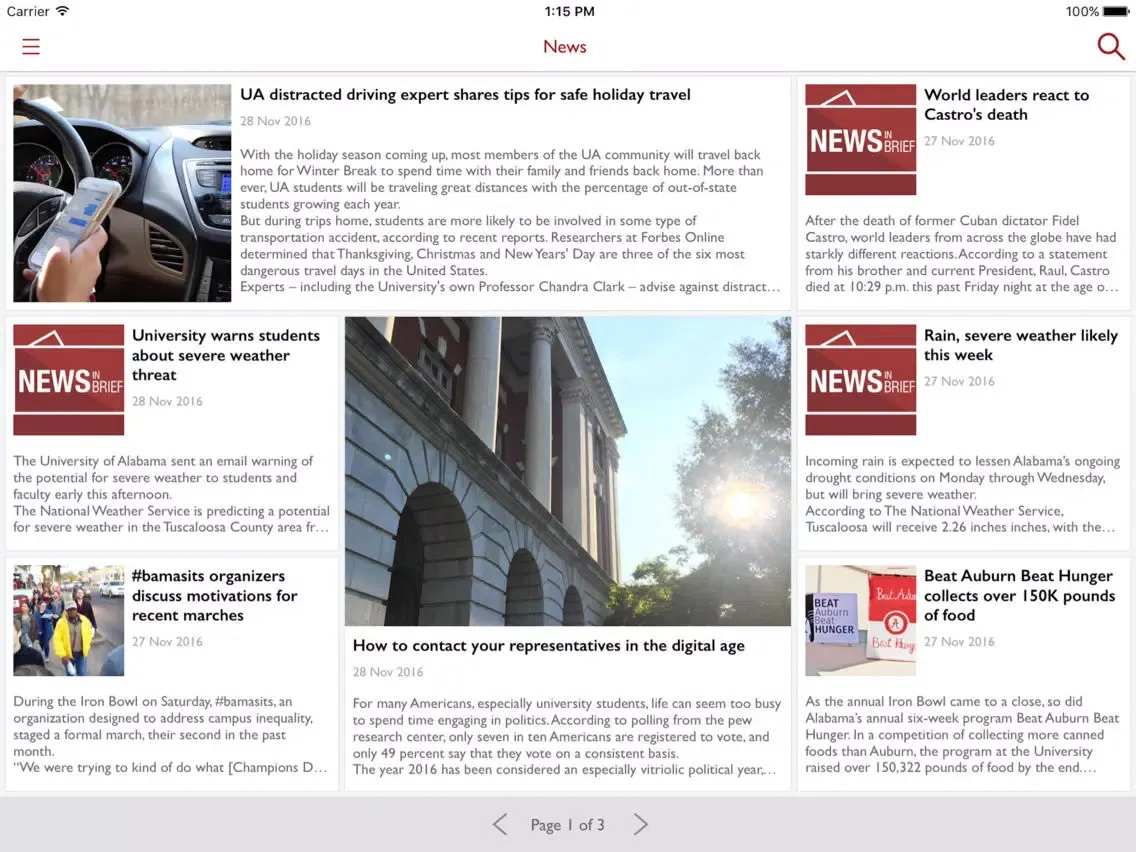 The Crimson White iPad  Screenshots