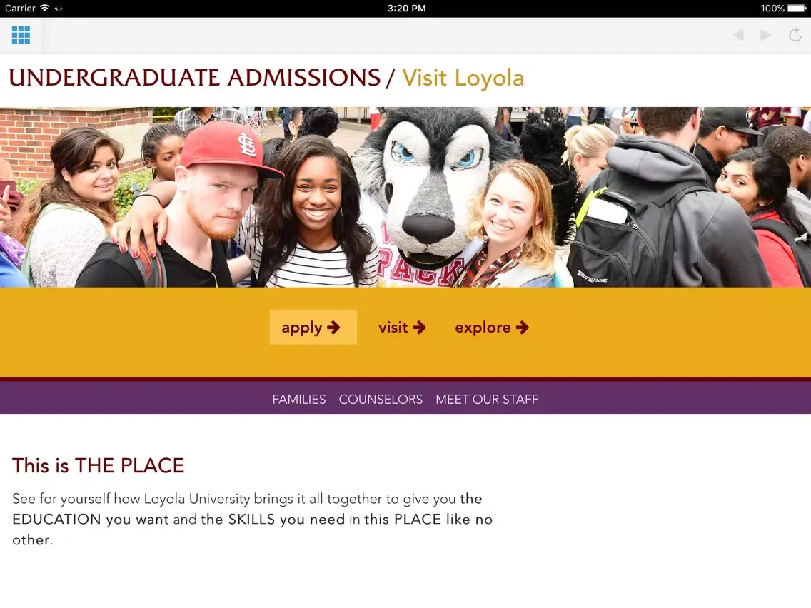 Loyola School of Mass Communications iPad  سکرین شاٹس