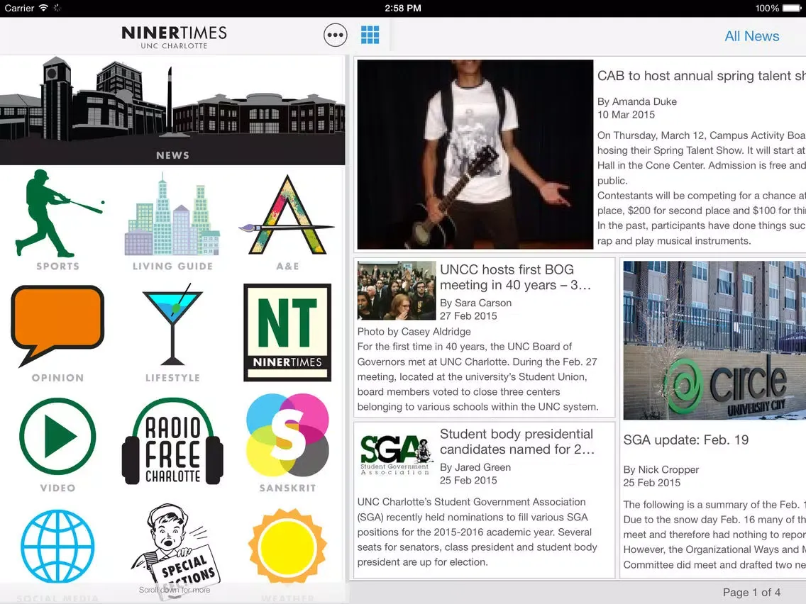 Niner Times iPad  Screenshots