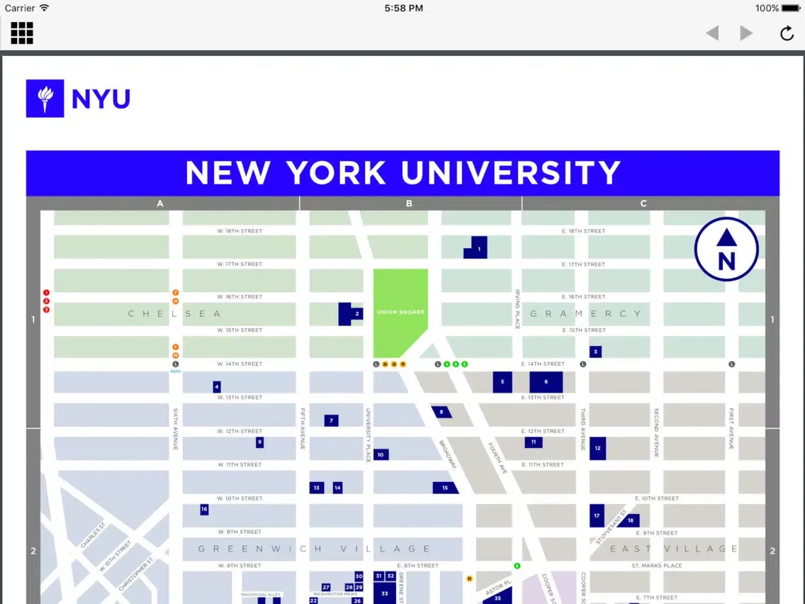 Zrzuty ekranu NYU News iPad 