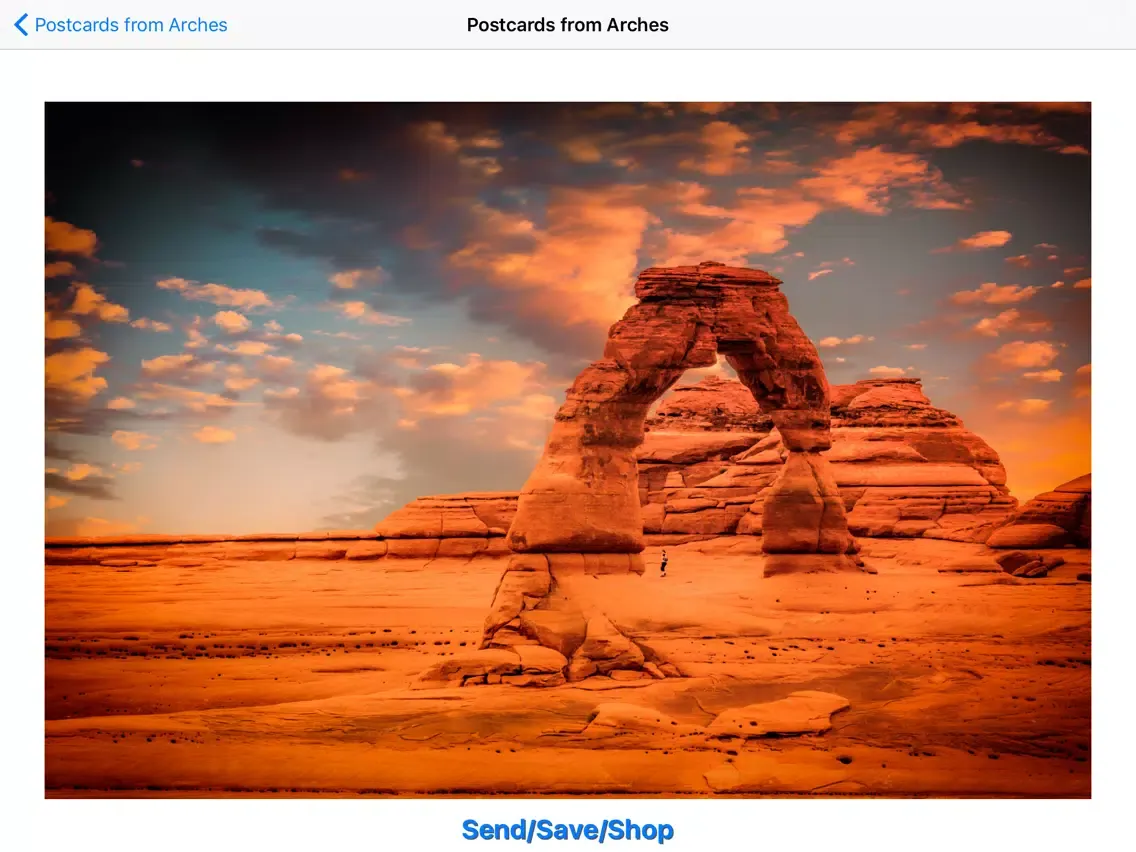 Capturas de pantalla de Postcards From Arches National Park iPad 