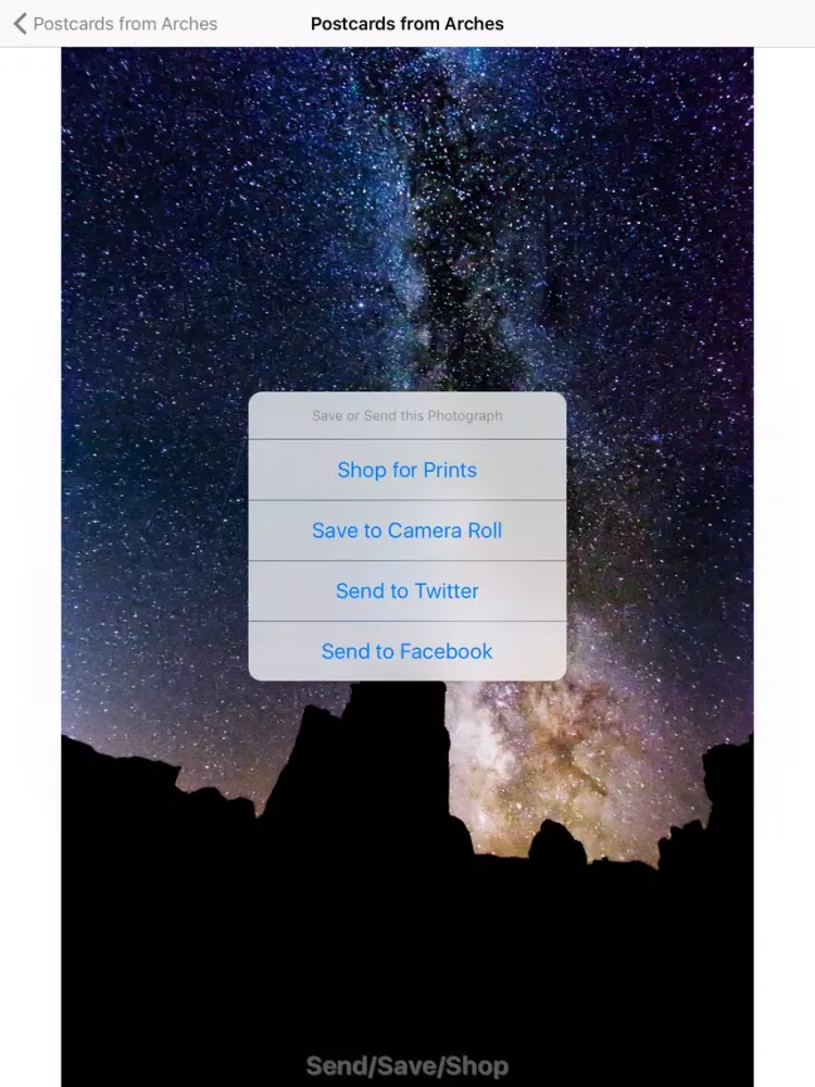 Capturas de pantalla de Postcards From Arches National Park iPad 