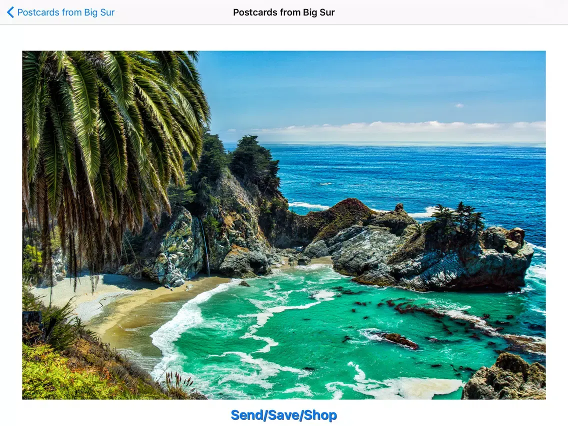Captures d'écran de Postcards from Big Sur iPad 
