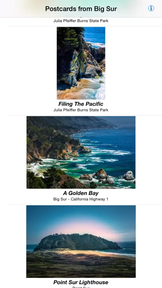 Captures d'écran de Postcards from Big Sur