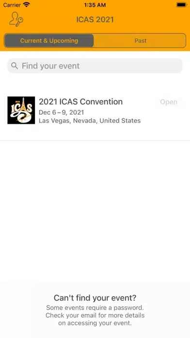 Captures d'écran de 2021 ICAS Convention