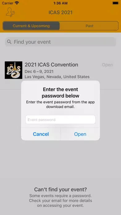 Captures d'écran de 2021 ICAS Convention